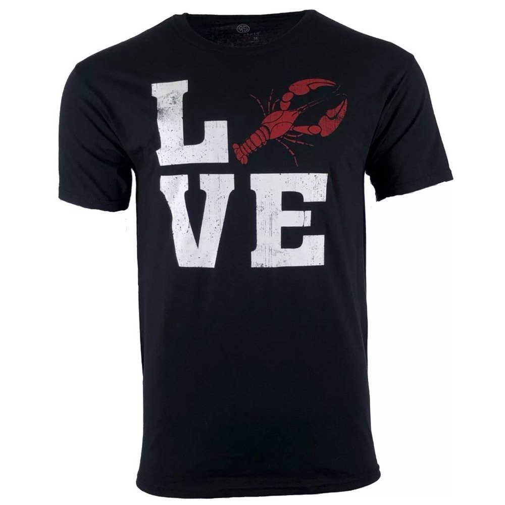 Raw State By Affliction Men's T-Shirt LOVE CRAWFISH Biker Cowboy